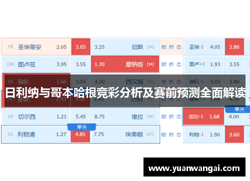 日利纳与哥本哈根竞彩分析及赛前预测全面解读